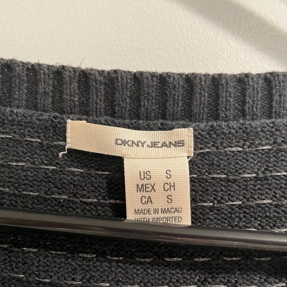 DKNY black and silver sweater - Picture 4 of 5